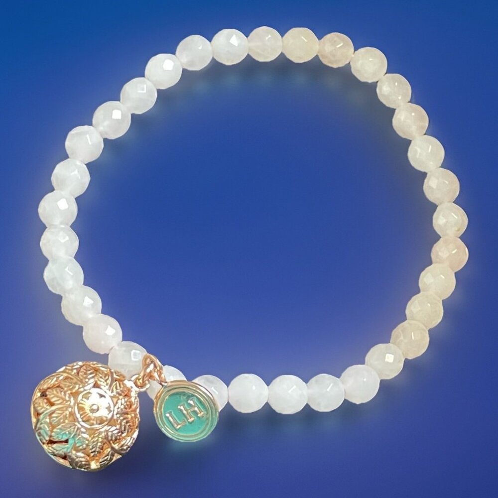Lisa Hoffman 925 Fragrance Ball Jewelry Bracelet Beads Quartz Stretch